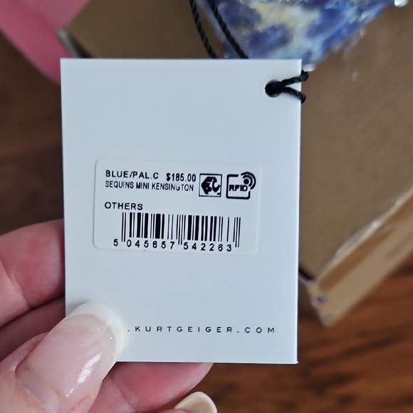 Kurt Geiger Blue Sequin Mini Bag - Picture 5 of 8
